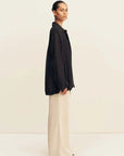 Shona Joy Irving Polka Dot Sheer Shirt Black