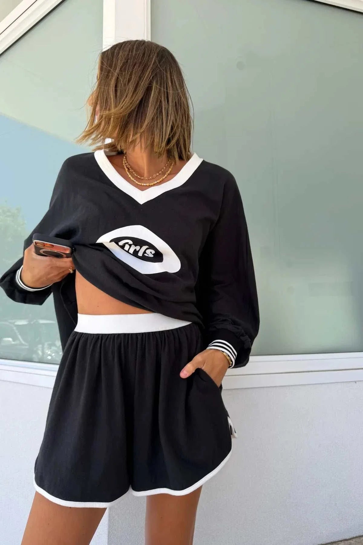 Luna Lane The GRLS Racer Shorts Black