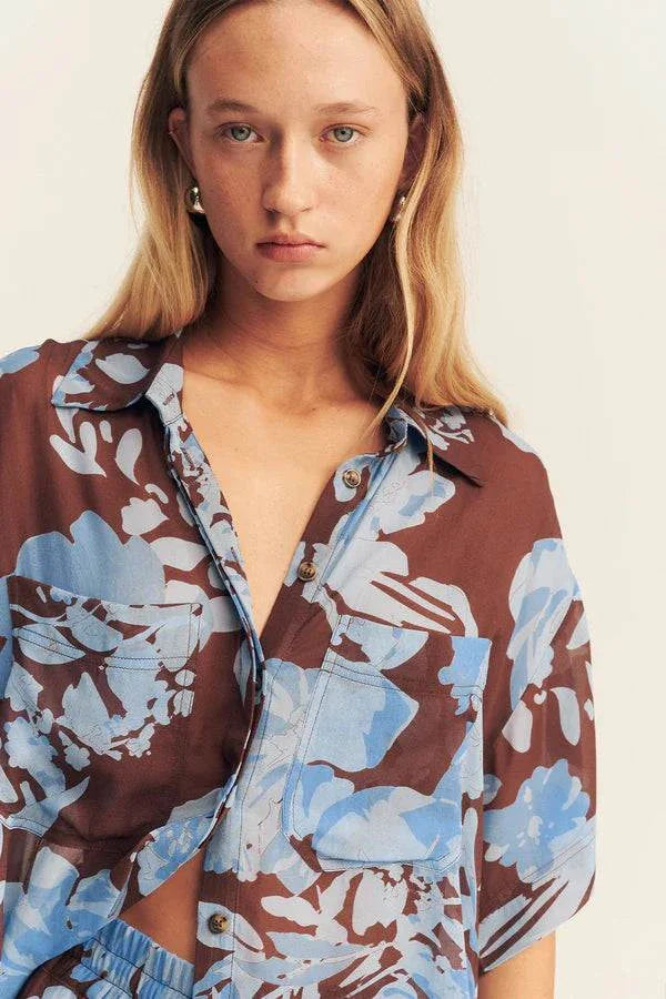 Shona Joy Olson Short Sleeve Shirt Arcadian Floral