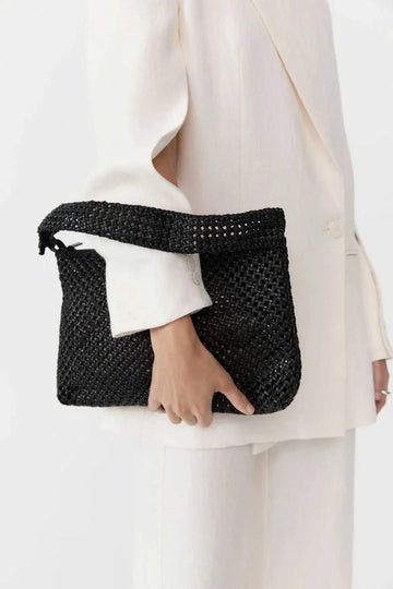 St Agni Macrame Shoulder Bag Black