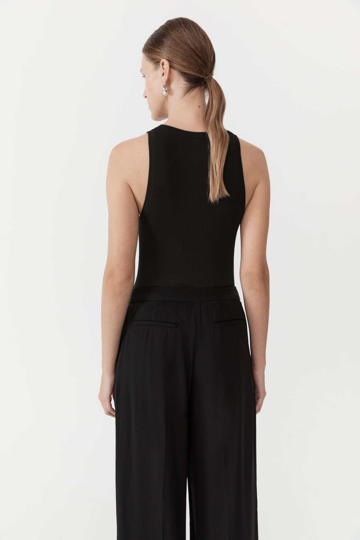 St. Agni Stitch Detail Tank Black