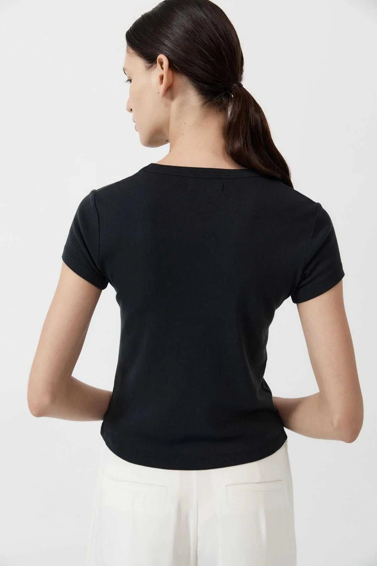 St Agni Organic Cotton Baby Tee Black