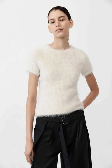 St Agni Alpaca Baby Tee Off White
