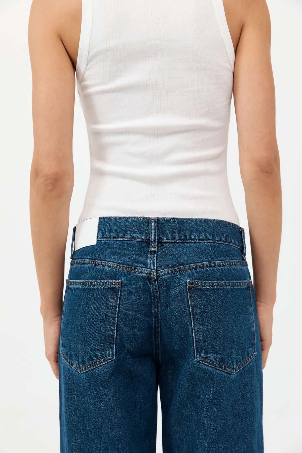 St Agni Organic Cotton Soft Rib Singlet White