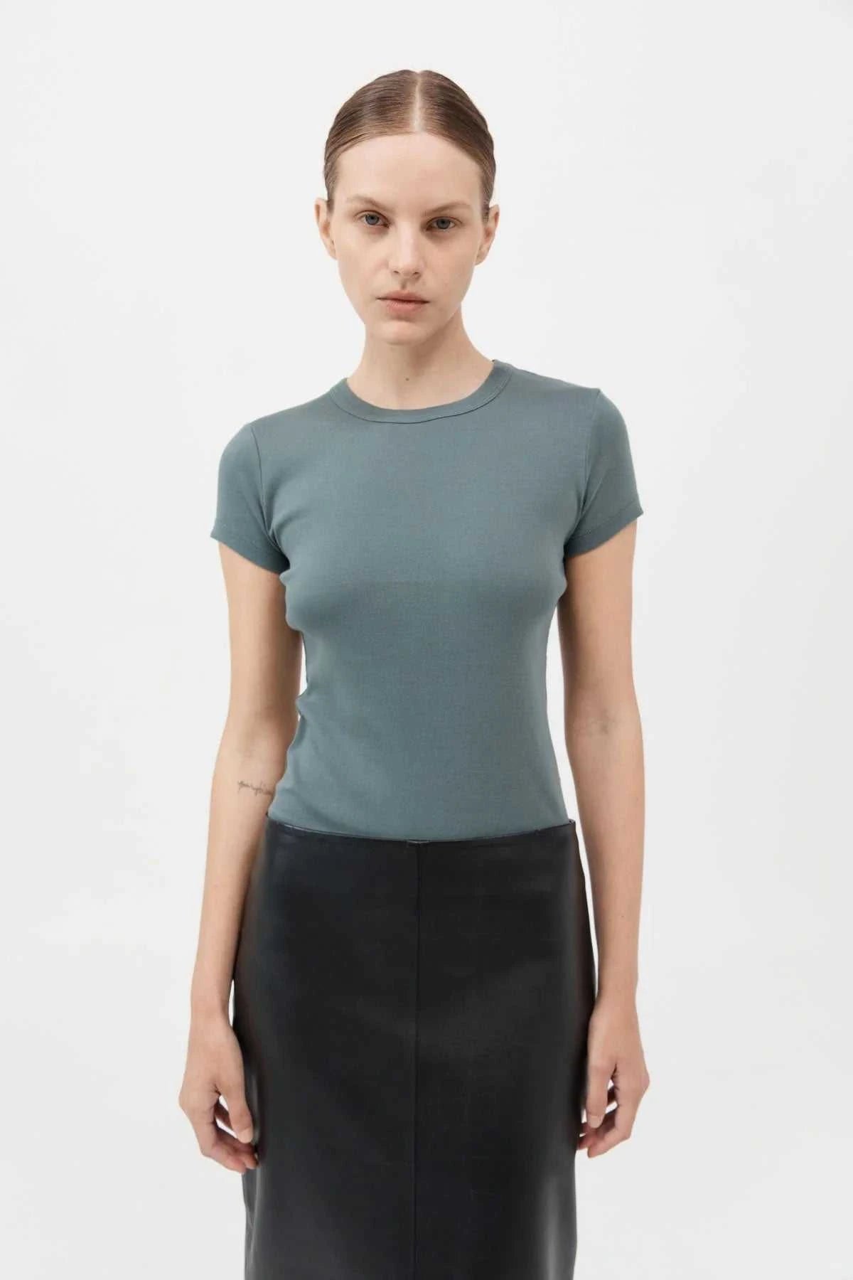 St Agni Organic Cotton Baby Tee Balsam Green