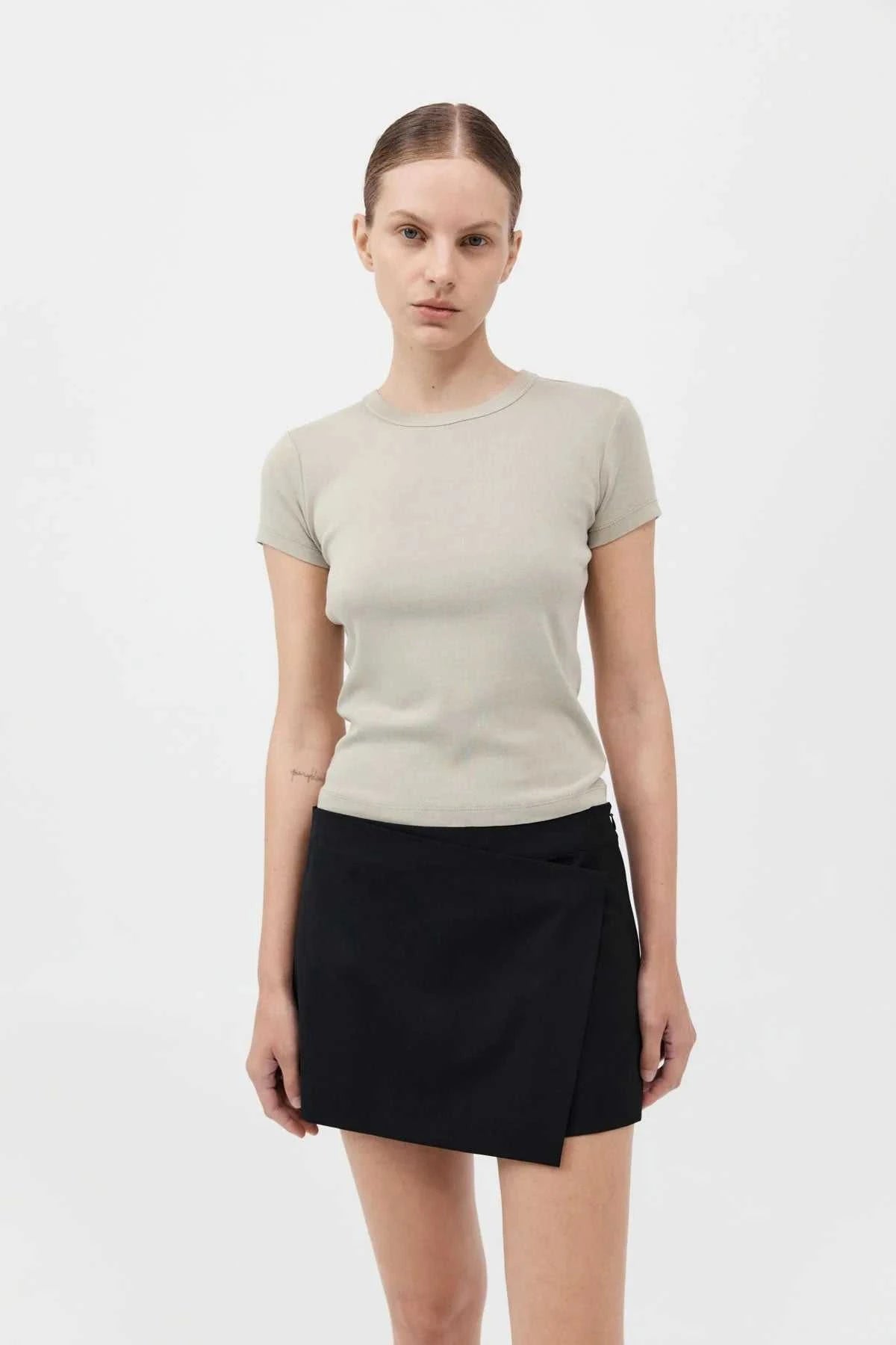 St Agni Organic Cotton Baby Tee Moss Grey