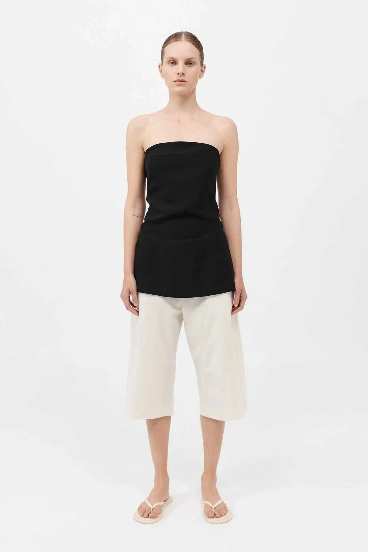 St Agni Column Tunic Black