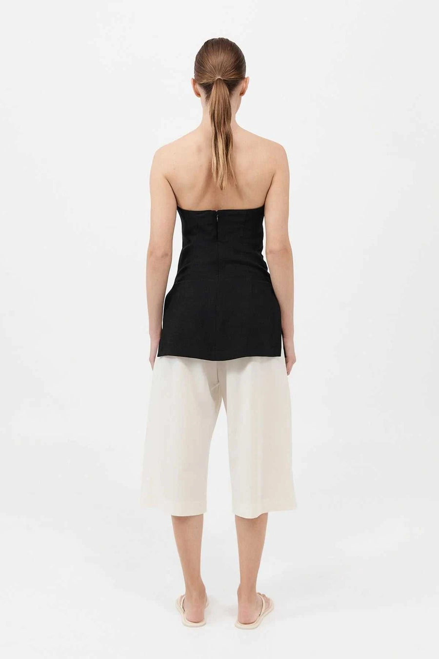 St Agni Column Tunic Black