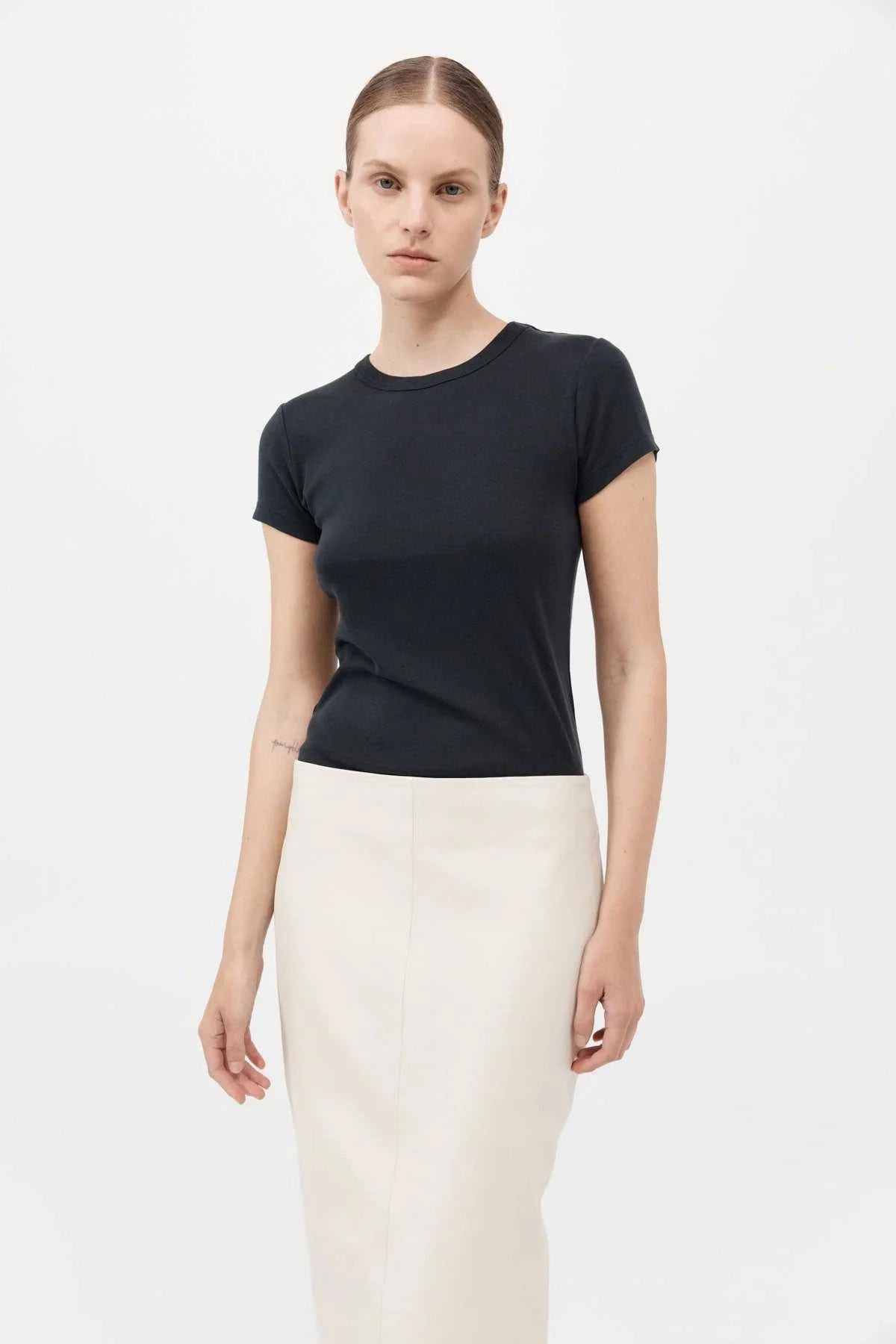 St Agni Organic Cotton Baby Tee Black