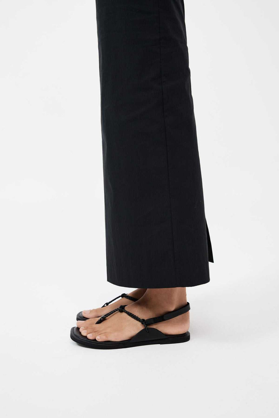 St Agni Woven Rope Sandal Black
