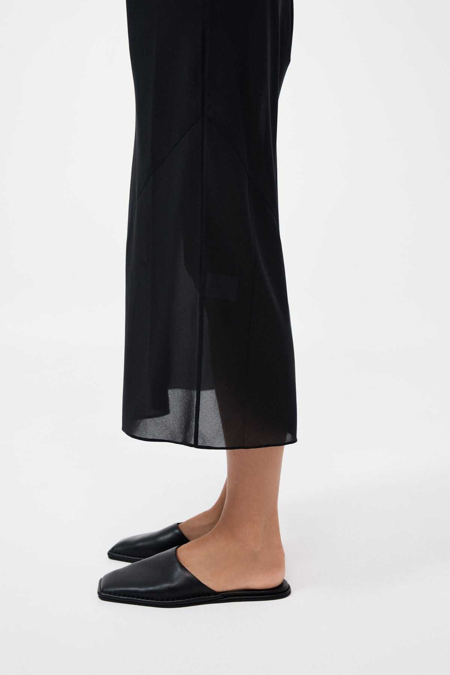 St Agni Soft Sqaure Toe Flat Black