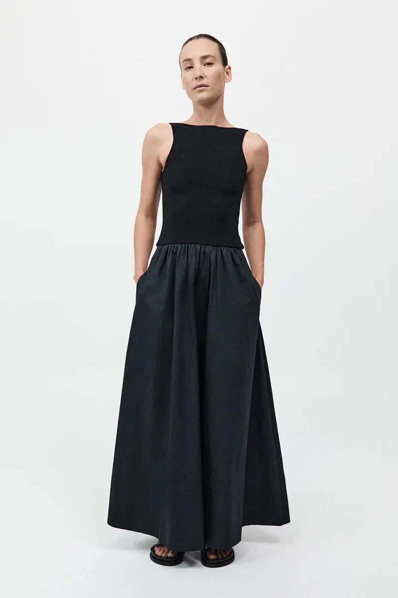 St Agni Bataeu Cut Out Dress Black