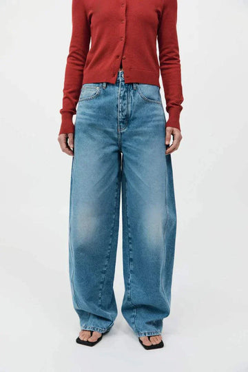 St. Agni Mid Rise Balloon Jeans 90s Blue