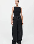 St Agni Mid Rise Balloon Jeans Washed Black