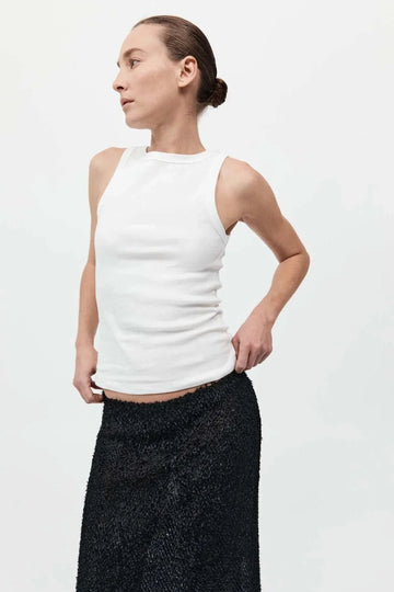 St Agni Organic Cotton Bateau Tank White