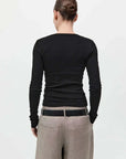 St Agni Organic Long Sleeve Top Jet Black
