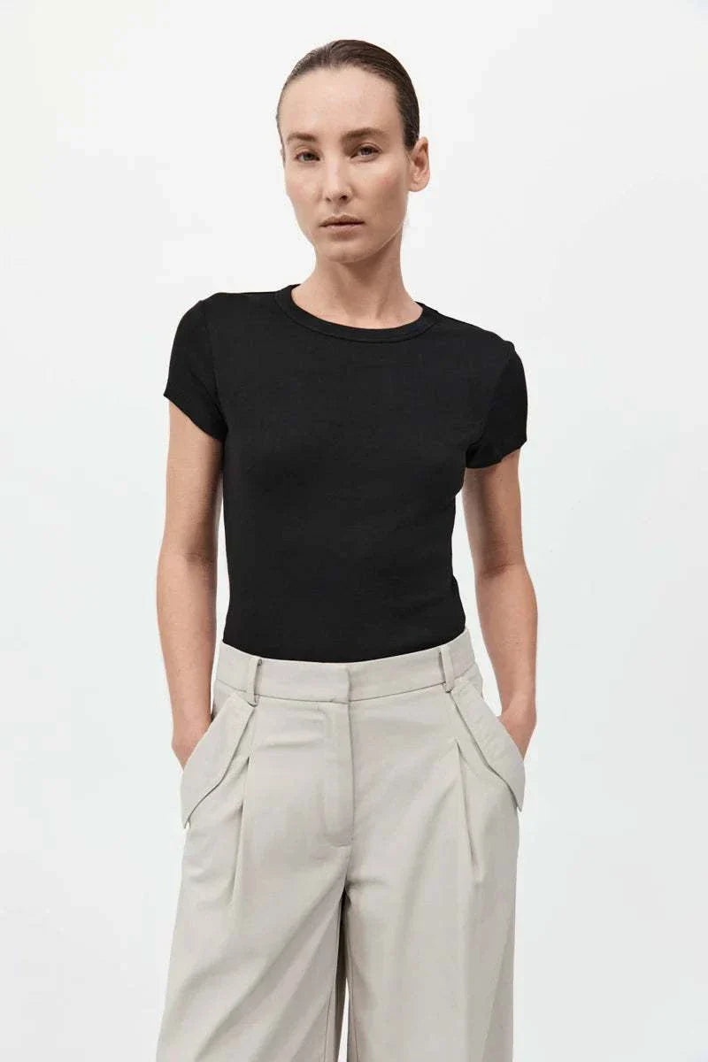 St Agni Organic Baby Tee Jet Black