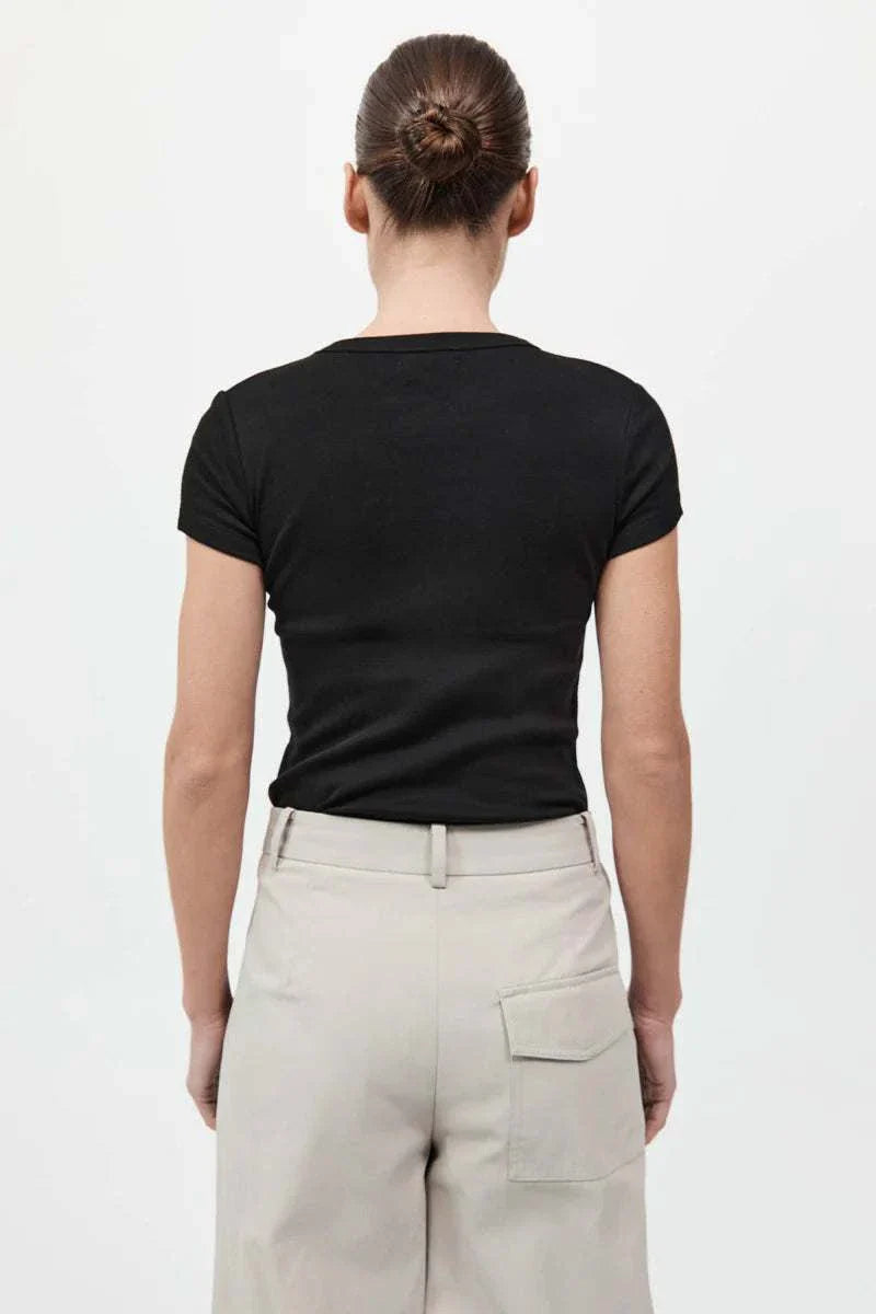 St Agni Organic Baby Tee Jet Black