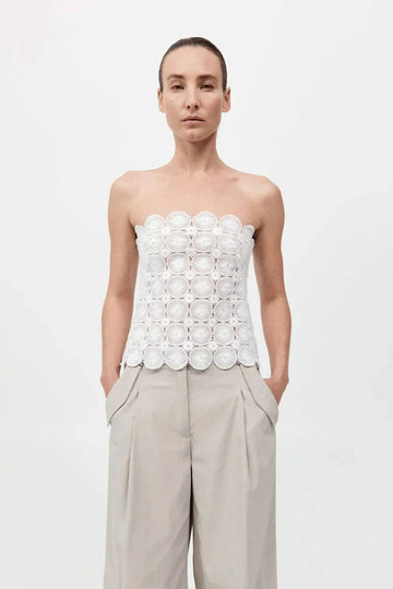 St Agni Doily Top White