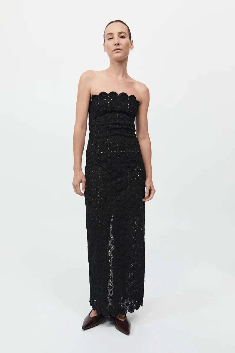 St Agni Doily Column Dress Black
