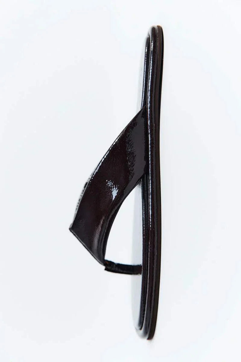 St. Agni Soft Thong Slide Patent Port