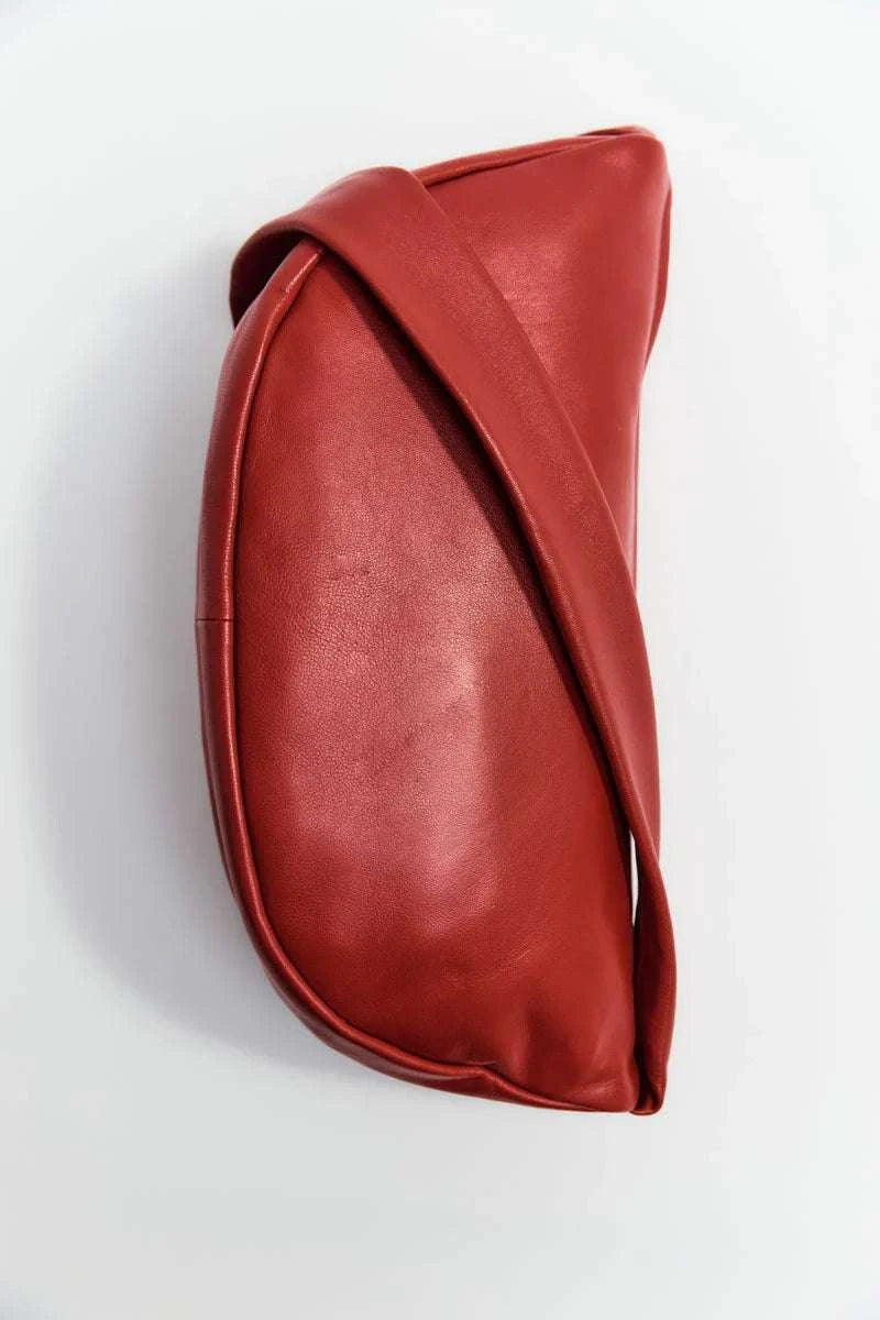St Agni Soft Crescent Bag Rosso