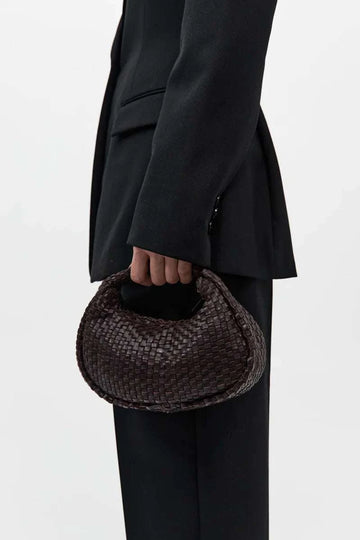 St Agni Lattice Weave Mini Bon Bon Bag Port