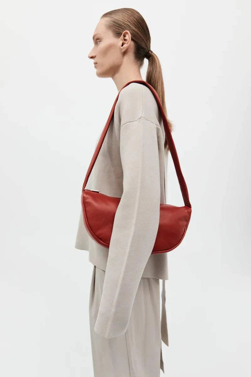 St Agni Soft Crescent Bag Rosso