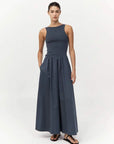 St Agni Bateau Cut Out dress Graphite