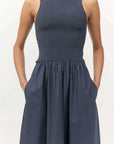 St Agni Bateau Cut Out dress Graphite
