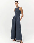 St Agni Bateau Cut Out dress Graphite
