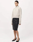 St Agni Milano Knit Zip Jumper Silver
