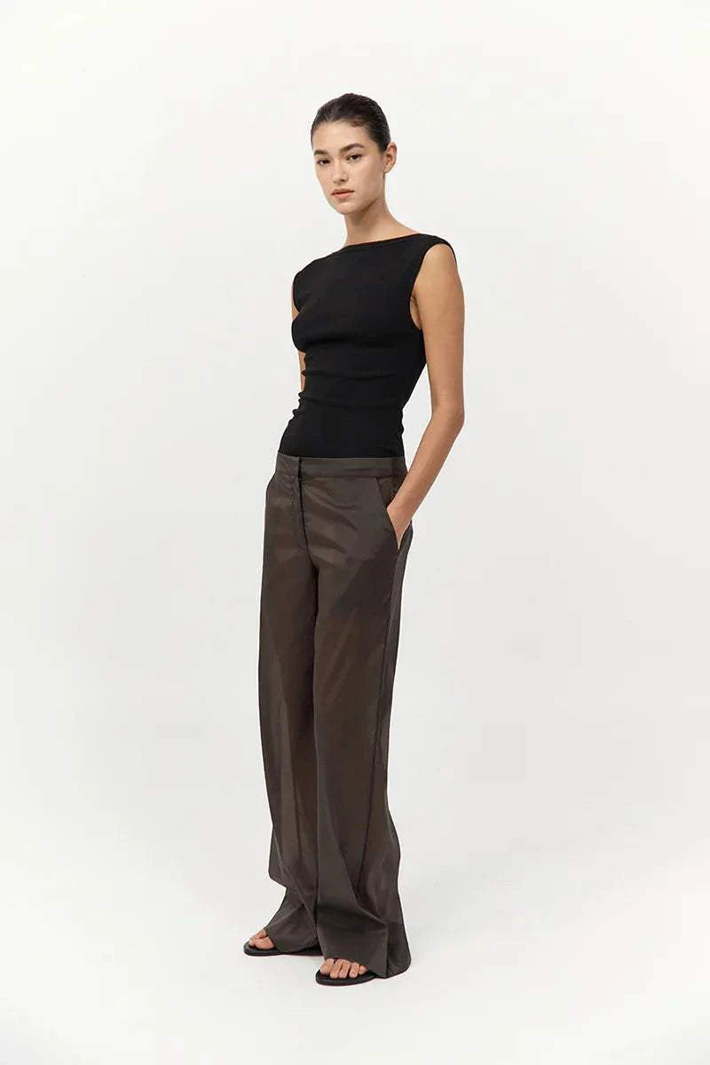 St Agni Organic Cotton Ballerina Top Jet Black