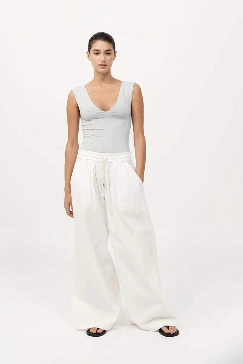 St Agni Relaxed Drawstring Pants White