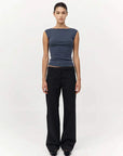 St Agni Organic Cotton Ballerina Top Storm