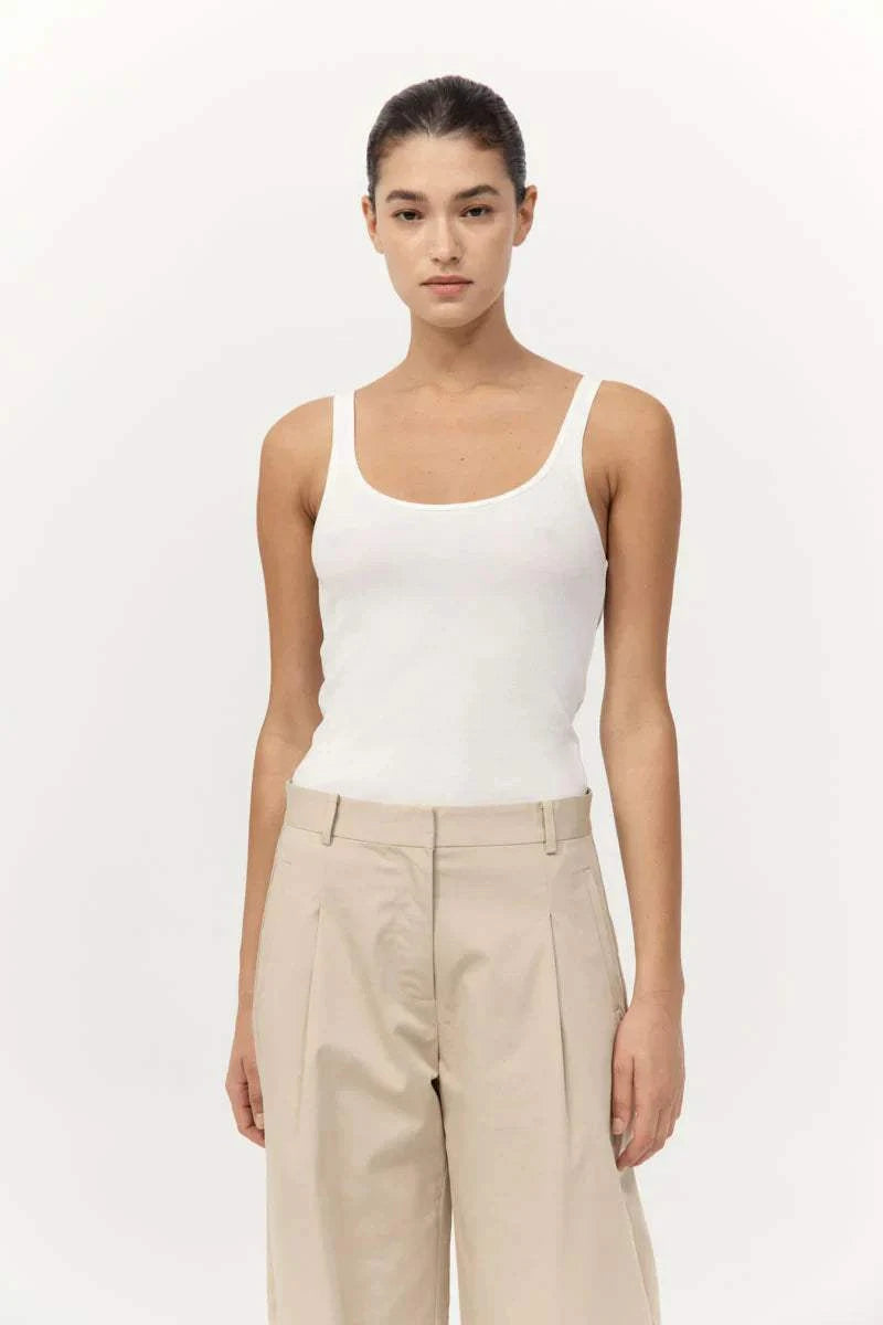 St Agni Organic Cotton Slim Scoop Tank