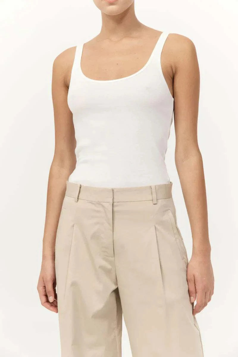 St Agni Organic Cotton Slim Scoop Tank