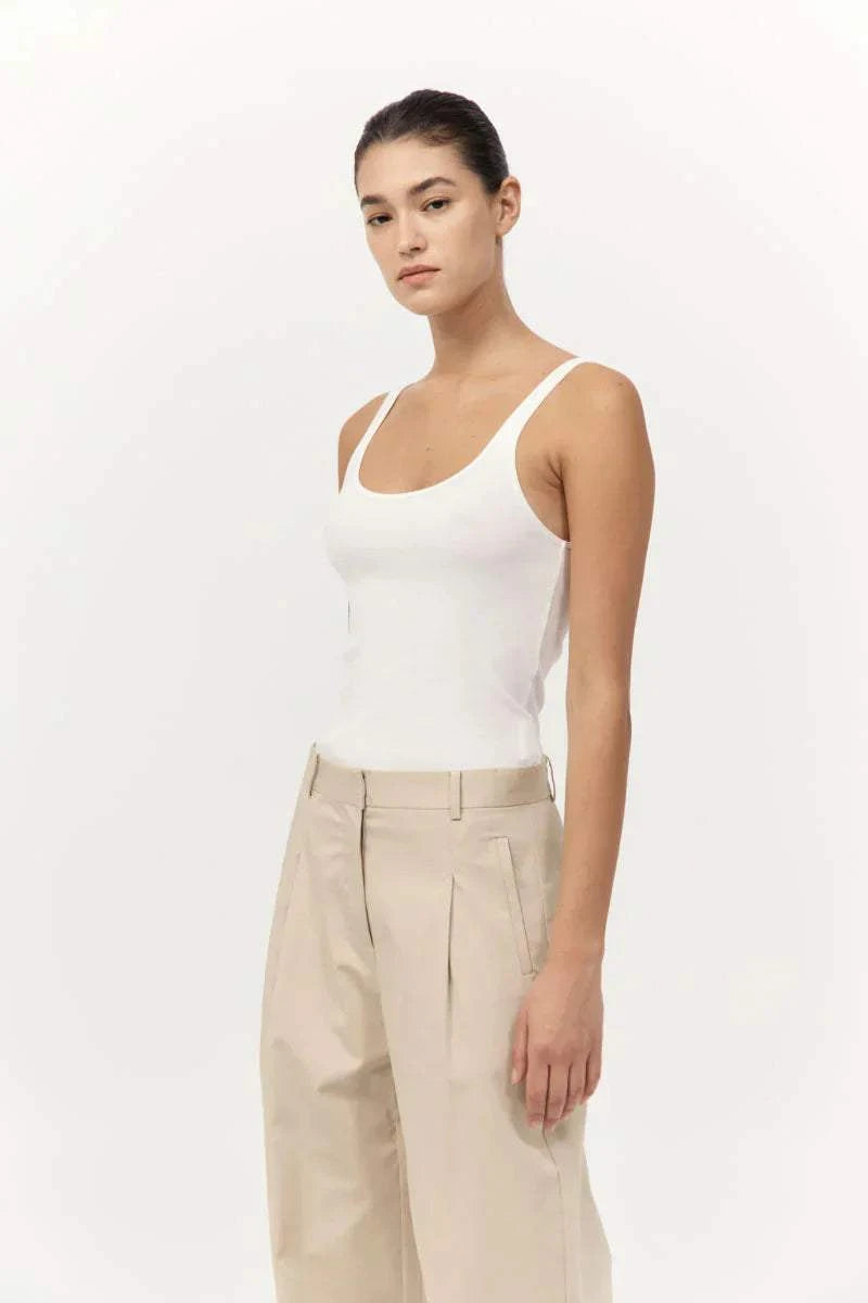 St Agni Organic Cotton Slim Scoop Tank