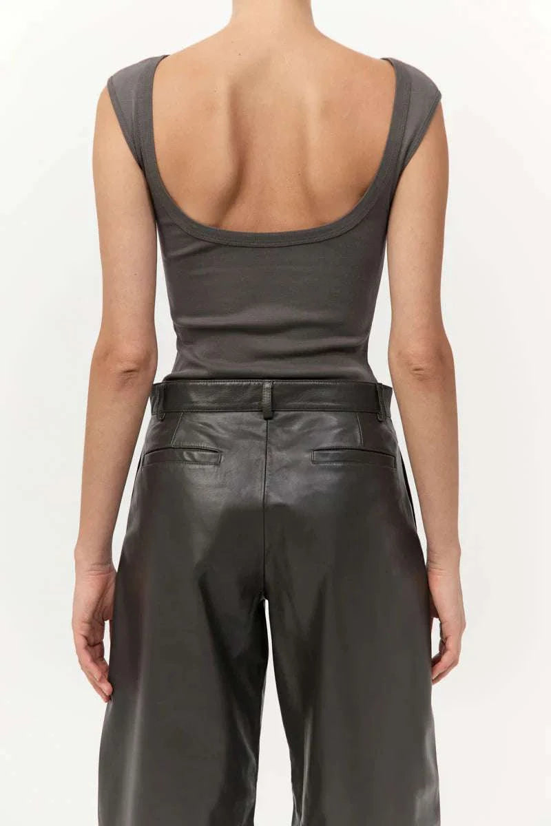 St Agni Organic Cotton Ballerina Top Khaki