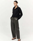 St Agni Milano Knit Zip Jumper Black