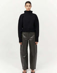 St Agni Milano Knit Zip Jumper Black