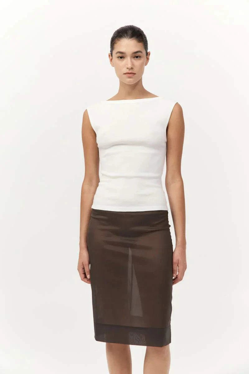 St Agni Organic Cotton Ballerina Top White