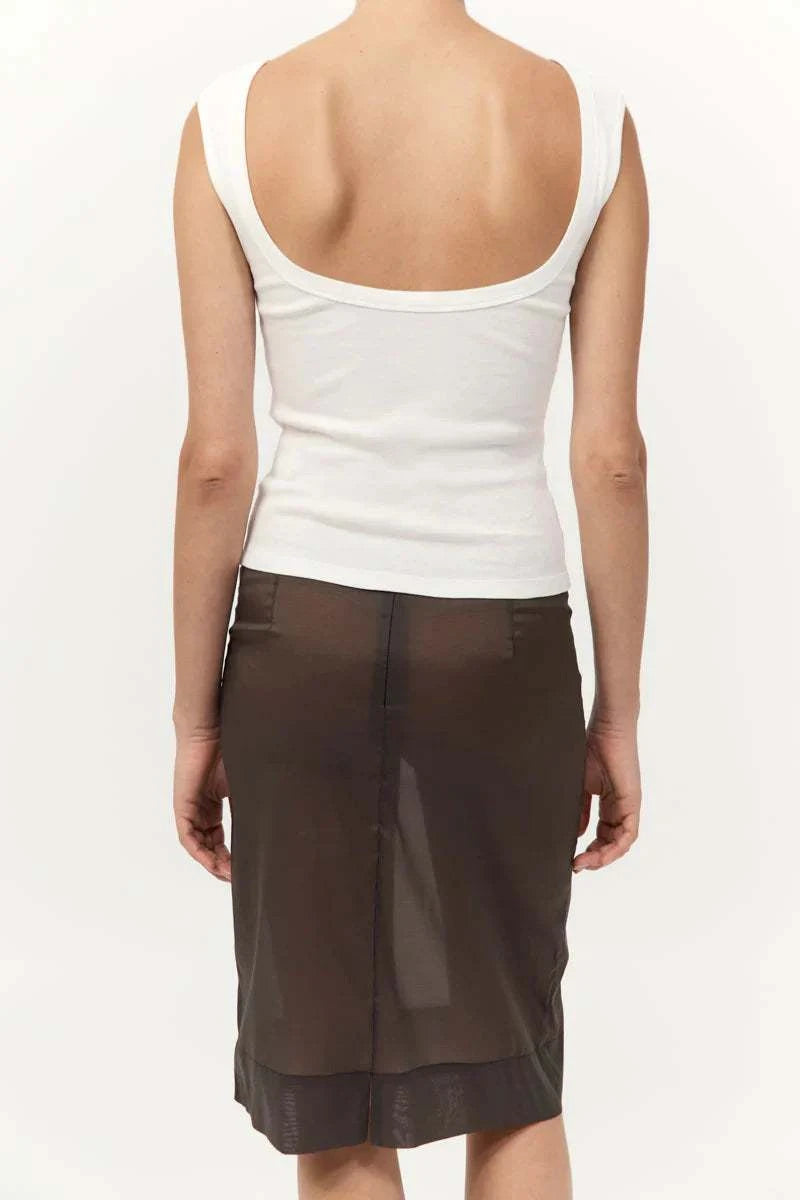 St Agni Organic Cotton Ballerina Top White