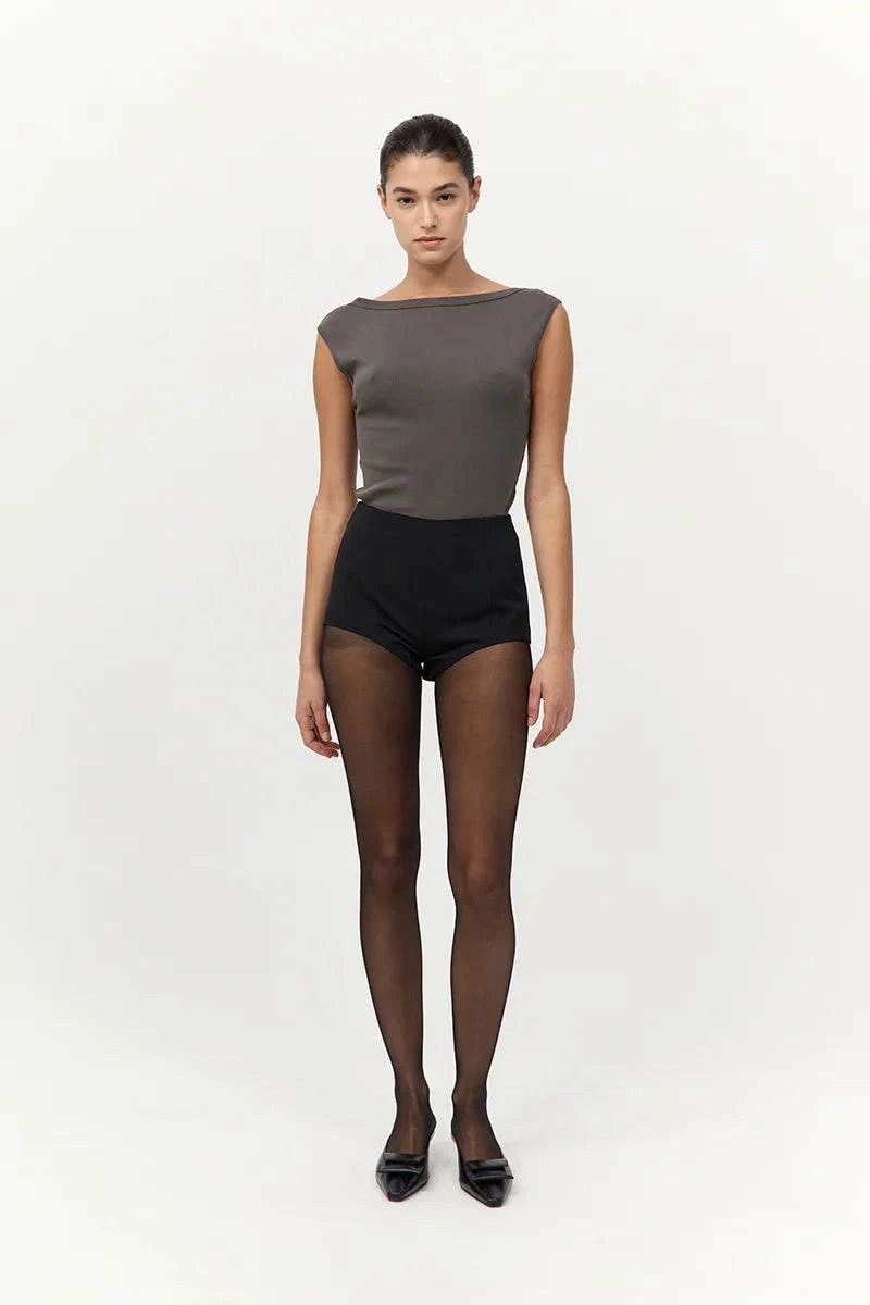 St Agni Organic Cotton Ballerina Top Khaki