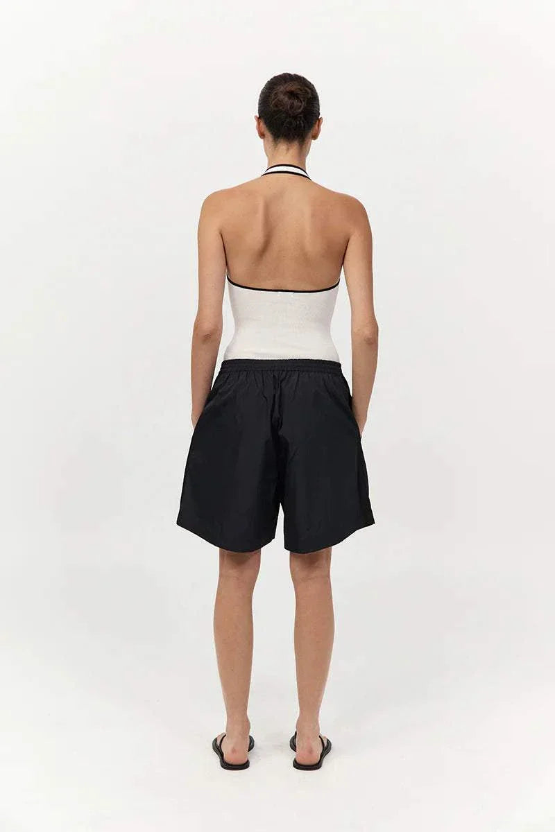 St Agni Fine Line Halter Top Off White 