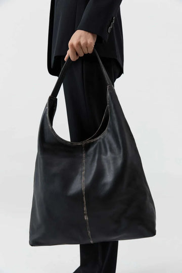 St Agni Brushed Large Tote Black