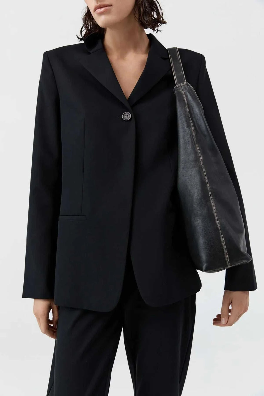 St Agni Brushed Large Tote Black