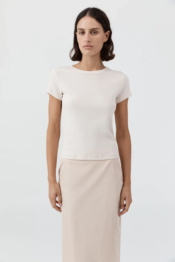 St Agni Organic Cotton Baby Tee Shell Pink