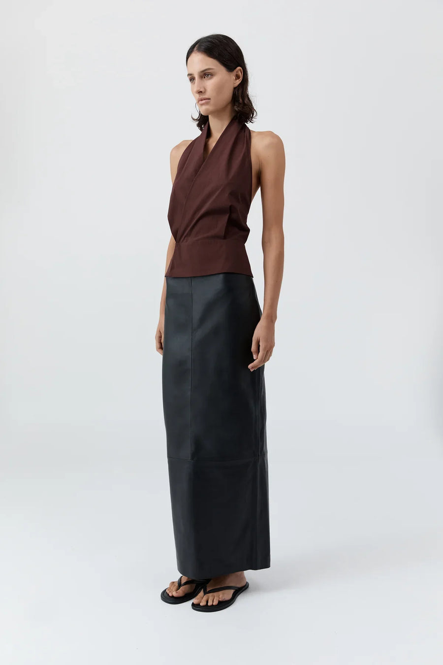 St Agni Halter Wrap Top Liqueur