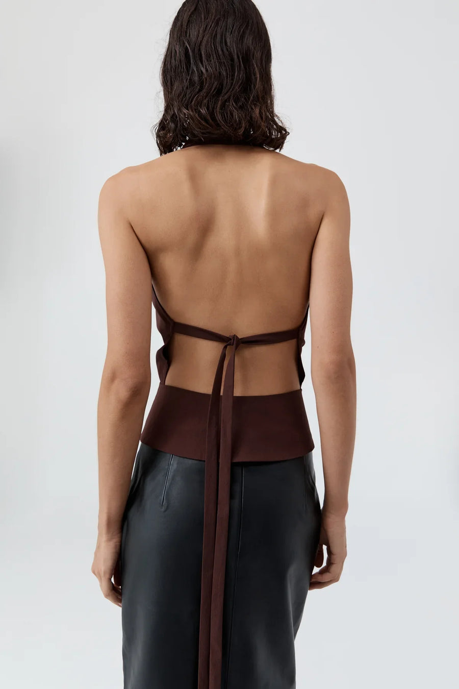 St Agni Halter Wrap Top Liqueur